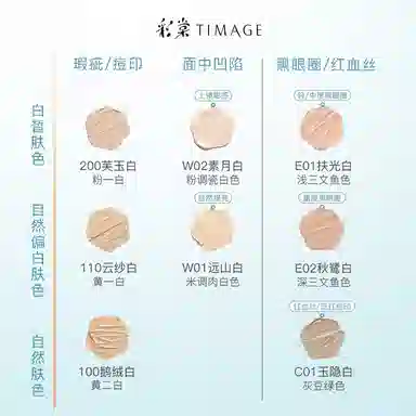 彩棠 桃你喜欢礼盒 控油易上色无瑕持久不脱妆服帖不卡粉遮瑕 黑眼圈泪沟提亮面中收缩膨胀色