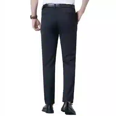 洛兹 直筒百搭潮流褶皱纯色休闲裤 男款