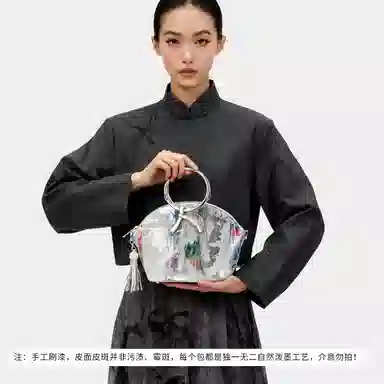 Roberta Di Camerino Shell Bag Gold Gray Silver