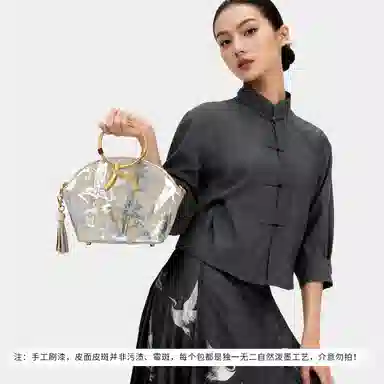 Roberta Di Camerino Shell Bag Gold Gray Silver