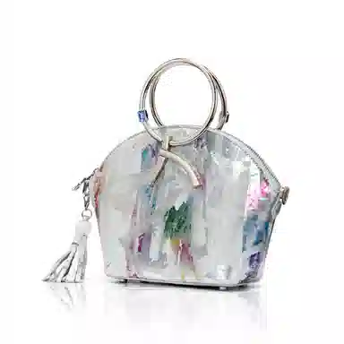 Roberta Di Camerino Shell Bag Gold Gray Silver