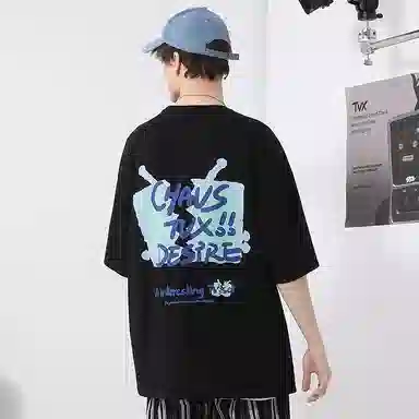 TVX Letter Print Oversized Cotton T-Shirt