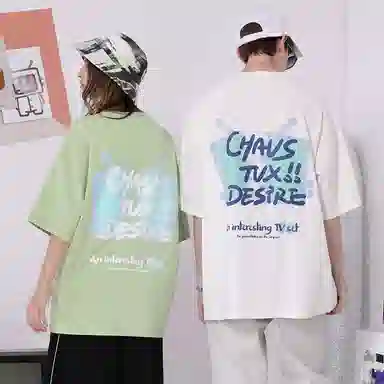 TVX Letter Print Oversized Cotton T-Shirt