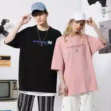 TVX Letter Print Oversized Cotton T-Shirt