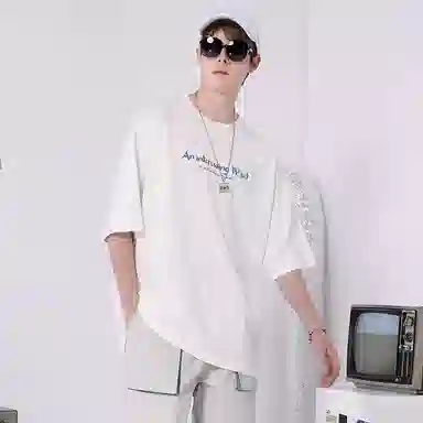 TVX Letter Print Oversized Cotton T-Shirt