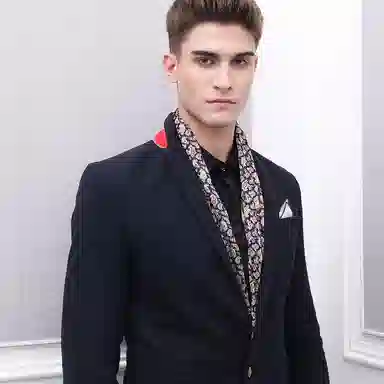 杭丝路 高档素绉缎 杭州丝绸搭配西装西服 桑蚕丝 丝巾 男款