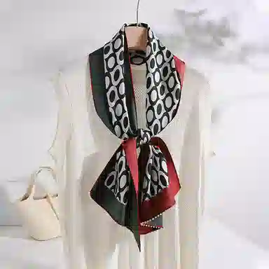 杭丝路 双面异色钉珠长巾围巾披肩 桑蚕丝 丝巾 女款