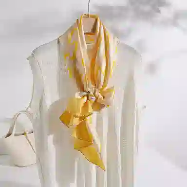 杭丝路 双面异色钉珠长巾围巾披肩 桑蚕丝 丝巾 女款