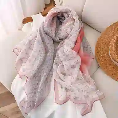 杭丝路 沙滩防晒大披肩舒适气质 桑蚕丝 丝巾 女款 黄色