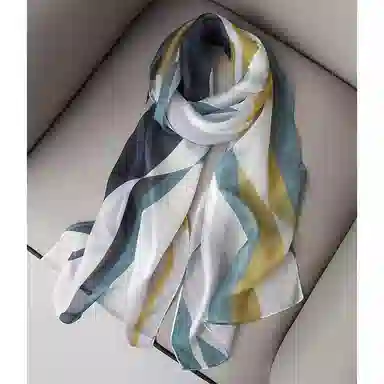 杭丝路 小长条纱巾围巾薄款护颈遮脖子防晒 桑蚕丝 丝巾 女款