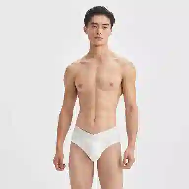 蓝内 纯色透气三角设计款实用内裤 男款