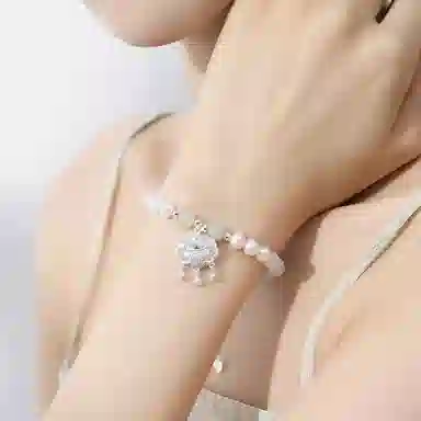 匆匆那年 新中式国潮如意平安锁 转运珠手饰 轻奢小众高级感可调节 猫眼石 玉石手链 女款