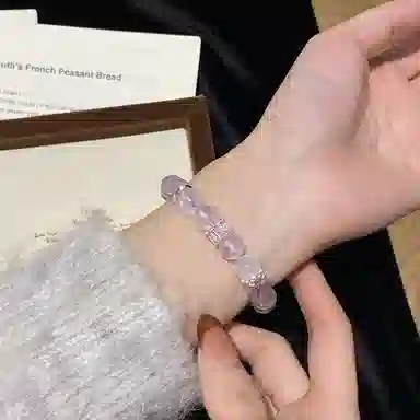 【紫气东来丨转运珠】 匆匆那年 九紫离火顺风顺水 新中式 小众设计 精致简约百搭#好运天然 紫水晶 手串 女款