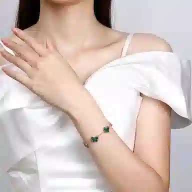 【好运蝴蝶|高品质】 匆匆那年 轻奢高级感 时尚百搭 精致简约 可调节 孔雀石 手链 女款