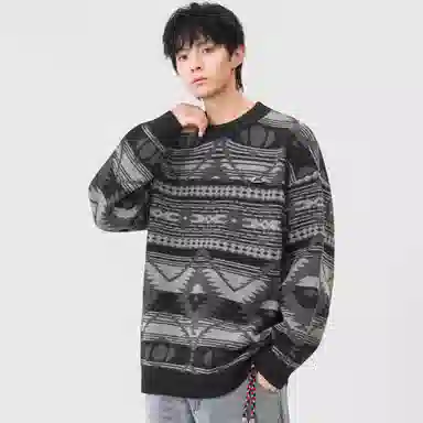 COLD MAPLE Youth Jacquard Knit Sweater