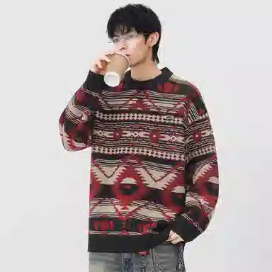 COLD MAPLE Youth Jacquard Knit Sweater