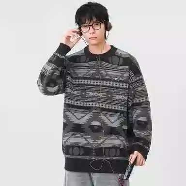COLD MAPLE Youth Jacquard Knit Sweater