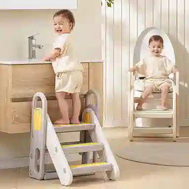 曼龙 儿童踩凳 可折叠台阶凳 垫脚增高凳 玩具