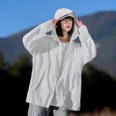 黑恐龙 夏季潮牌个性简约连帽皮肤衣休闲百搭宽松透气柔软轻薄亲肤户外出行运动防晒服 男女同款