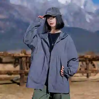 黑恐龙 夏季潮牌个性简约连帽皮肤衣休闲百搭宽松透气柔软轻薄亲肤户外出行运动防晒服 男女同款