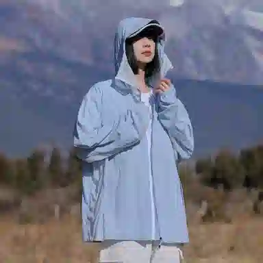 黑恐龙 夏季潮牌个性简约连帽皮肤衣休闲百搭宽松透气柔软轻薄亲肤户外出行运动防晒服 男女同款