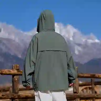 黑恐龙 夏季潮牌个性简约连帽皮肤衣休闲百搭宽松透气柔软轻薄亲肤户外出行运动防晒服 男女同款