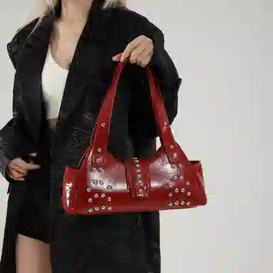 FCTOSSR Punk Studded PU Shoulder Bag