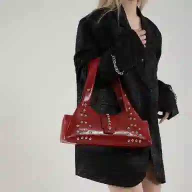 FCTOSSR Punk Studded PU Shoulder Bag
