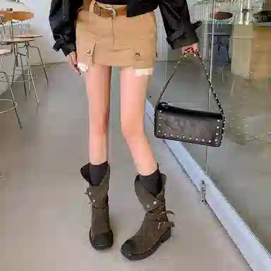 QIAOLINER Western Cowboy Short Boots