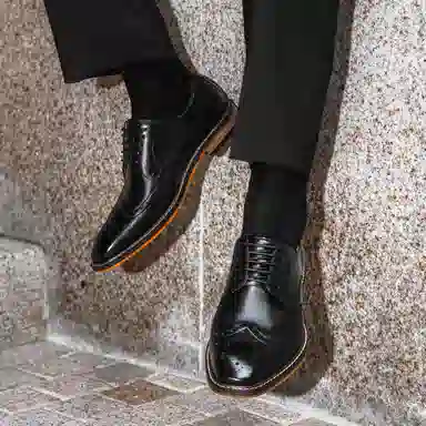 Desai Brogue Oxford Black