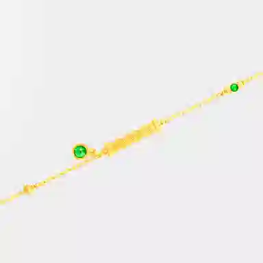 曼卡龙  花丝小鲤想 小石潭记 小众设计风 古法手工花丝工艺 足金 按克计价 黄金手链 女款