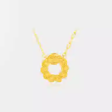 曼卡龙  花丝小鲤想 小石潭记 小众设计风 古法手工花丝工艺 足金 按克计价 黄金项链 女款