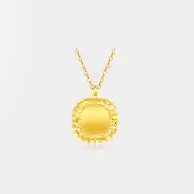 曼卡龙 几何造型简约风格时尚百搭可调节 倒模工艺 足金 按克计价 黄金项链 女款