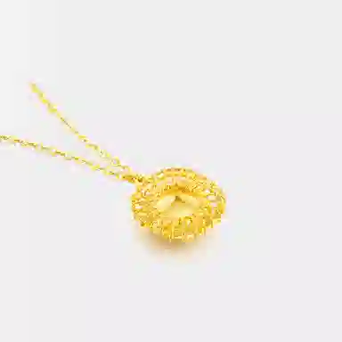 曼卡龙 几何造型简约风格时尚百搭可调节 倒模工艺 足金 按克计价 黄金项链 女款