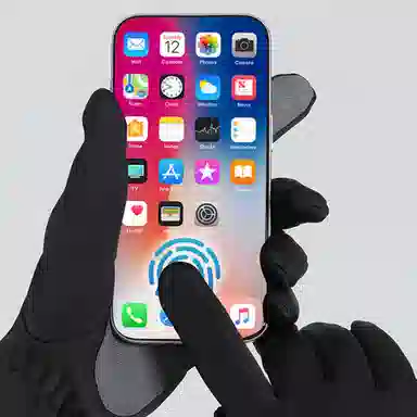 匹克 户外出行防风防寒降温休闲百搭保暖组合 聚酯纤维 绒线手套 男女同款情侣款