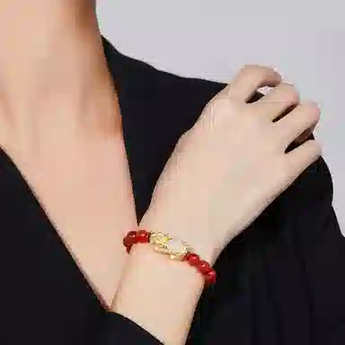 佐卡伊 国潮珠宝貔貅 潮流大气转运珠 玛瑙 手串 男女同款情侣款 #礼盒