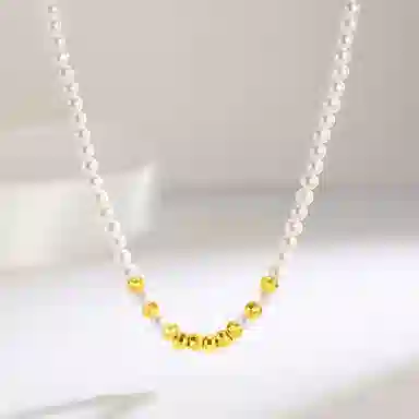 佐卡伊 浮光跃金小米珠 淡水珍珠 项链 女款