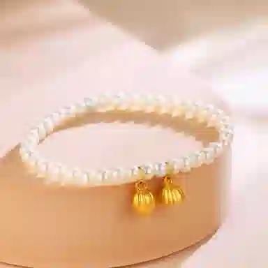 佐卡伊 两世欢莲蓬个性设计 淡水珍珠 手串 女款