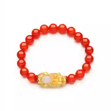 佐卡伊 国潮珠宝貔貅 潮流大气转运珠 玛瑙 手串 男女同款情侣款 #礼盒