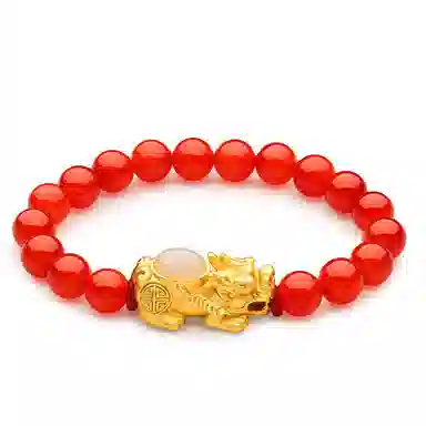 佐卡伊 国潮珠宝貔貅 潮流大气转运珠 玛瑙 手串 男女同款情侣款 #礼盒