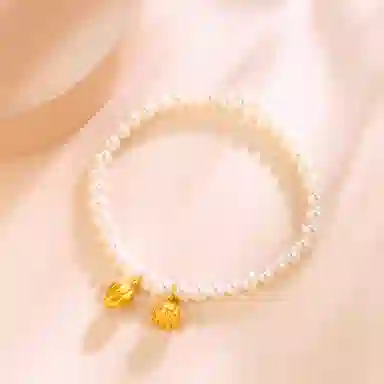 佐卡伊 两世欢莲蓬个性设计 淡水珍珠 手串 女款