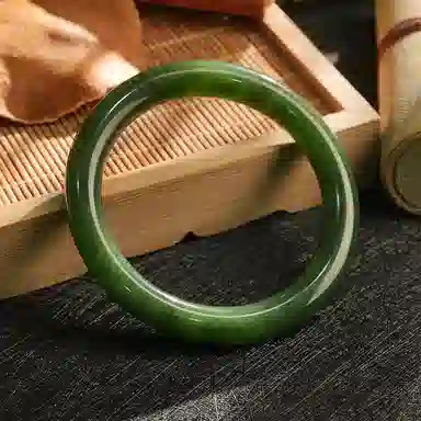 佐卡伊 乌兰海大气典雅 和田玉 手镯 女款 碧玉