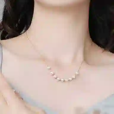 佐卡伊 锁骨微笑 海水珍珠 项链