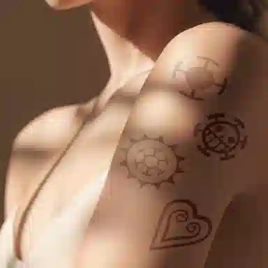 饰田  航海印记 草本纹身贴 防水防汗不反光手臂胸前小腿小众男女