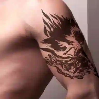 饰田  驭火哪吒草本防水纹身贴 持久高级性感情侣半永久超酷男女