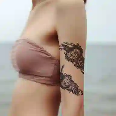 猎己  绽放草本防水防汗不反光纹身贴