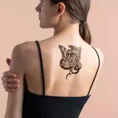 饰田   灵蛇蝶梦草本防水纹身贴 持久高级性感情侣半永久超酷男女
