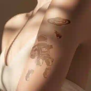 饰田  星际穿越草本防水纹身贴 持久高级性感情侣半永久超酷