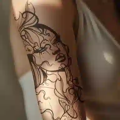 饰田  鲤悦幻想草本防水纹身贴 持久高级性感半永久超酷