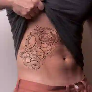 饰田  混沌之界草本防水纹身贴 持久高级性感